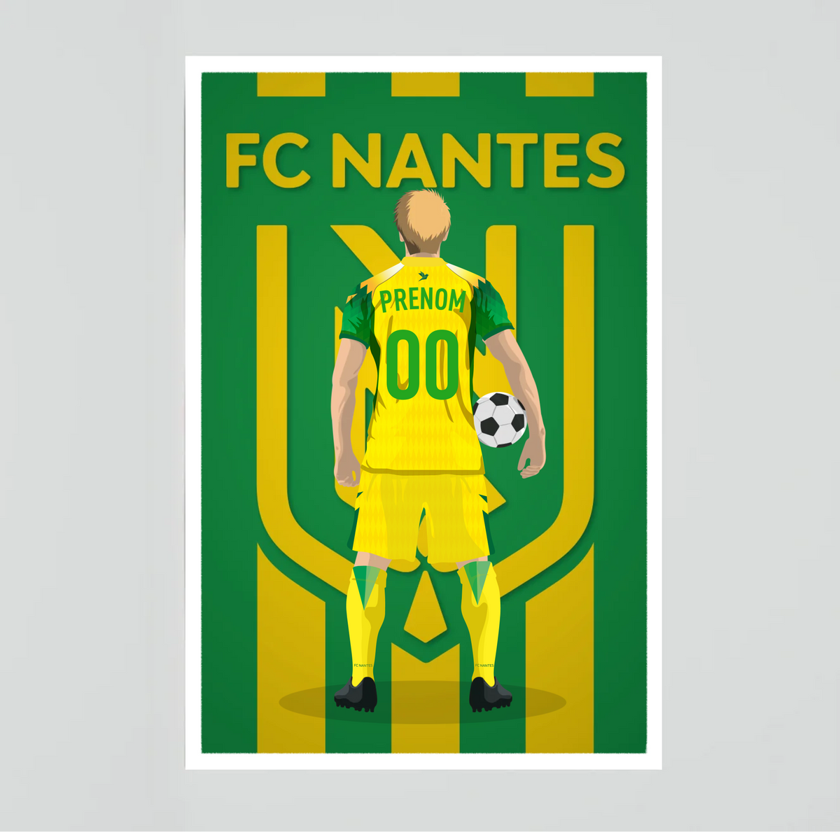 Affiche Foot FC Nantes - Adulte Personnalisé