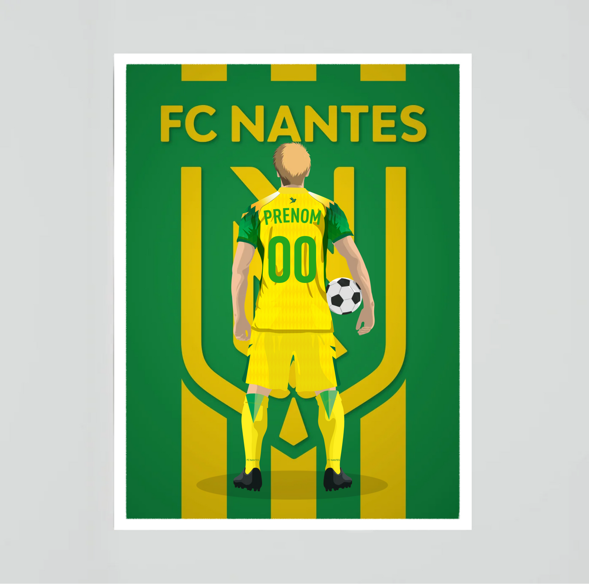 Affiche Foot FC Nantes - Adulte Personnalisé