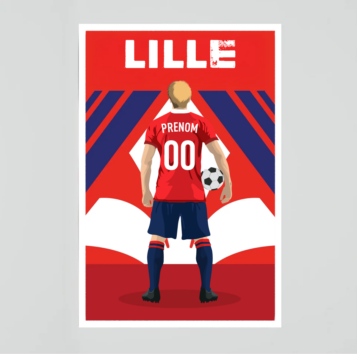 Affiche Foot FC Lille- Adulte Personnalisé