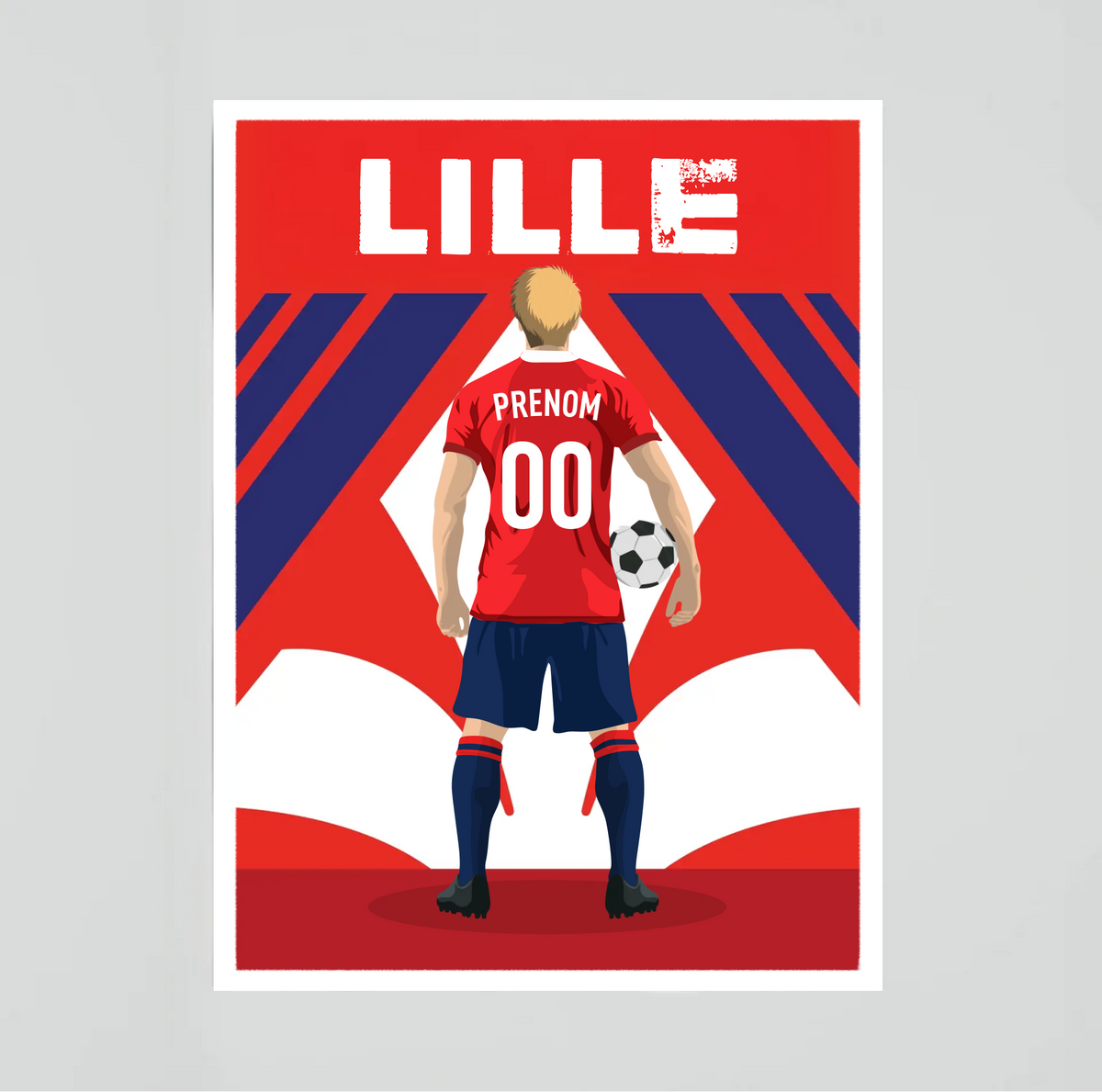 Affiche Foot FC Lille- Adulte Personnalisé