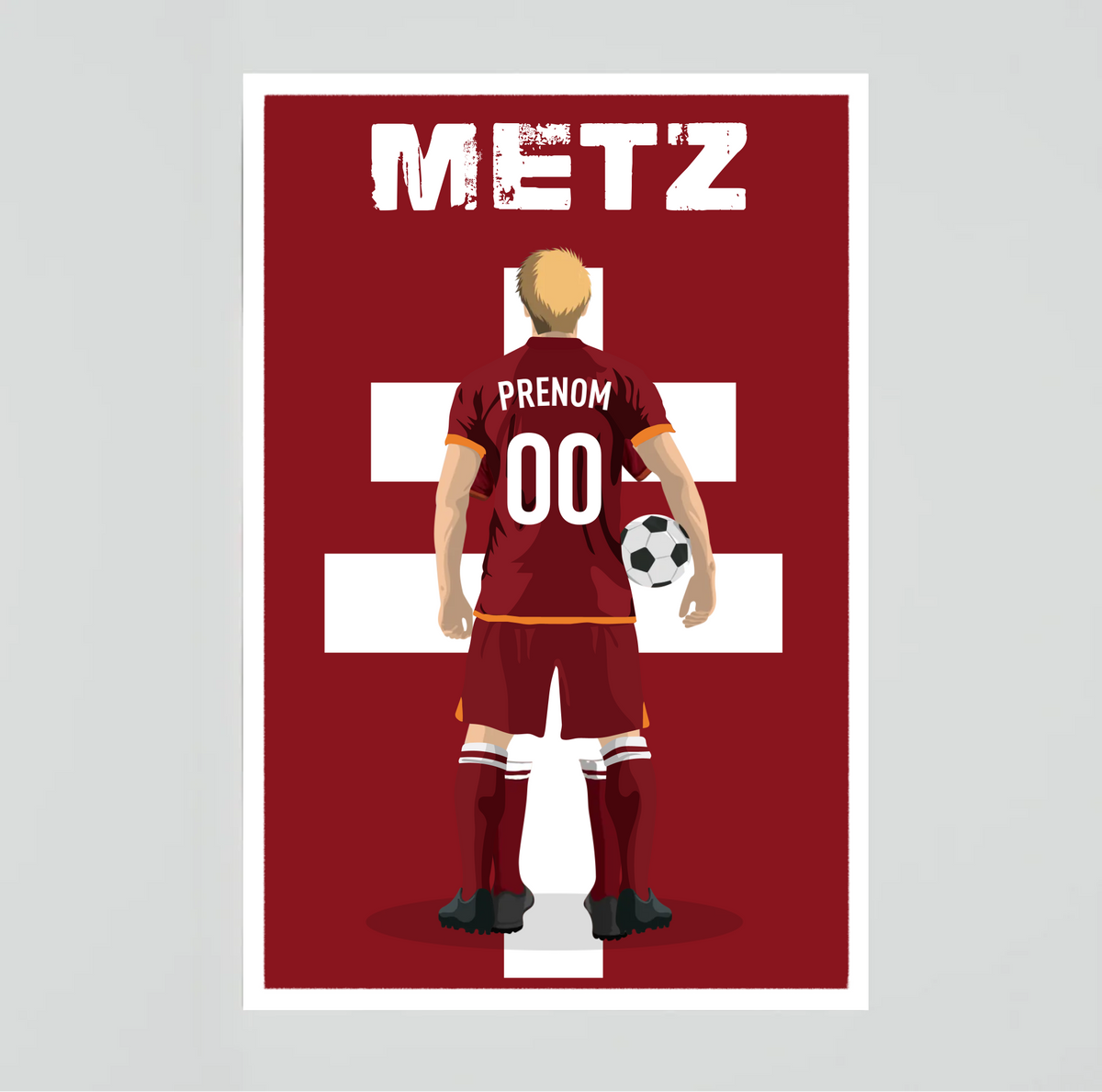 Affiche Foot FC Metz - Adulte Personnalisé