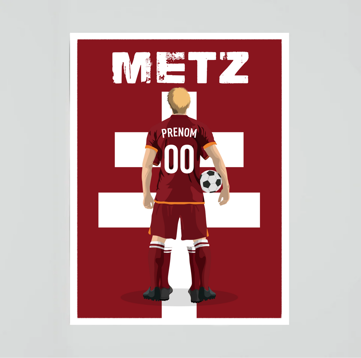 Affiche Foot FC Metz - Adulte Personnalisé