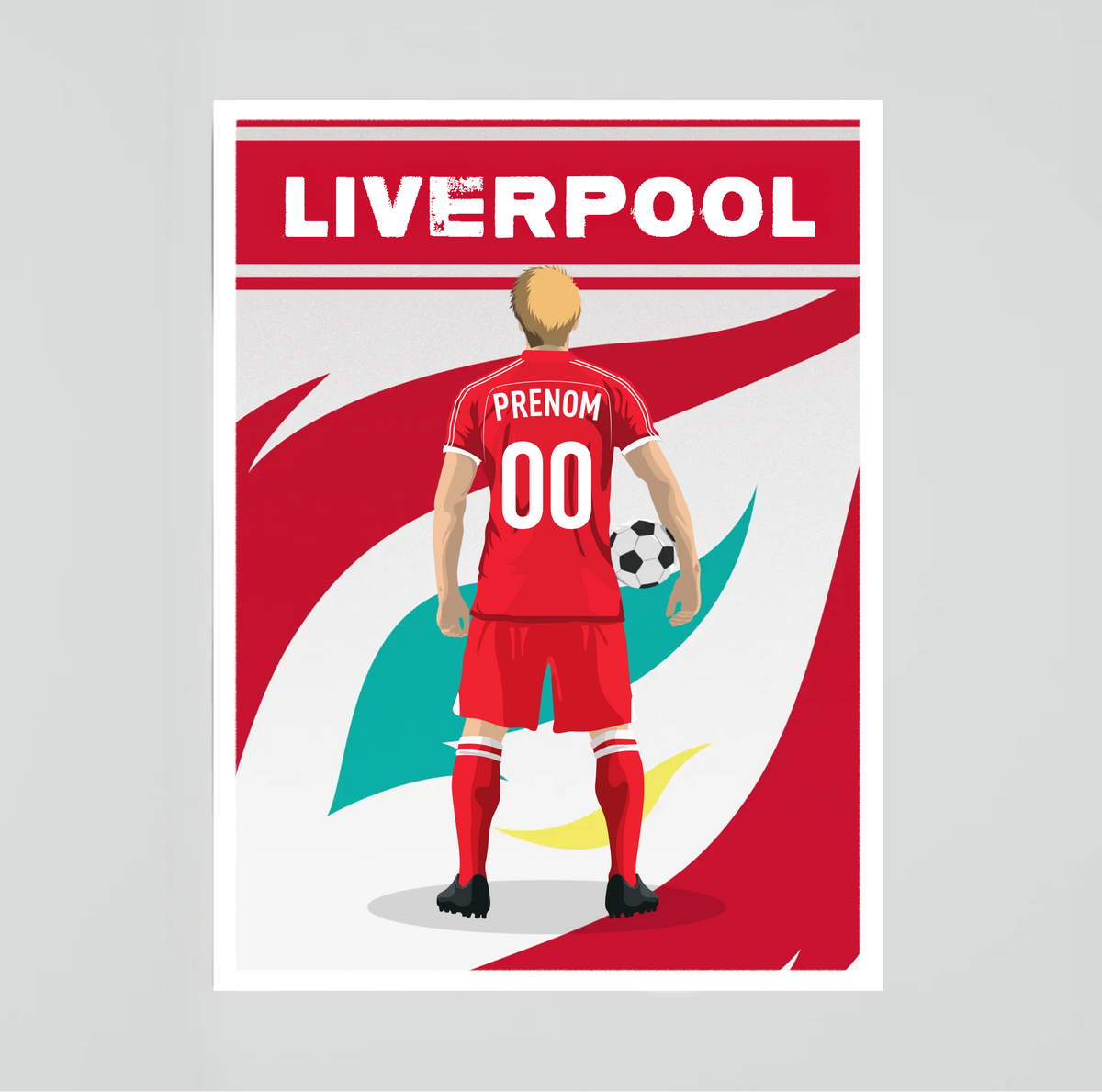 Affiche Foot Liverpool - Adulte Personnalisé