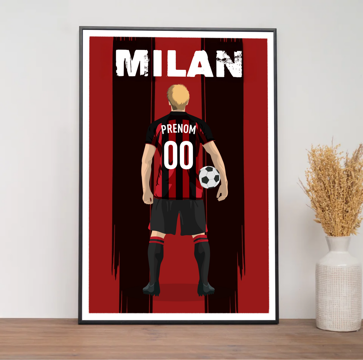 Affiche Foot Milan - Adulte Personnalisé
