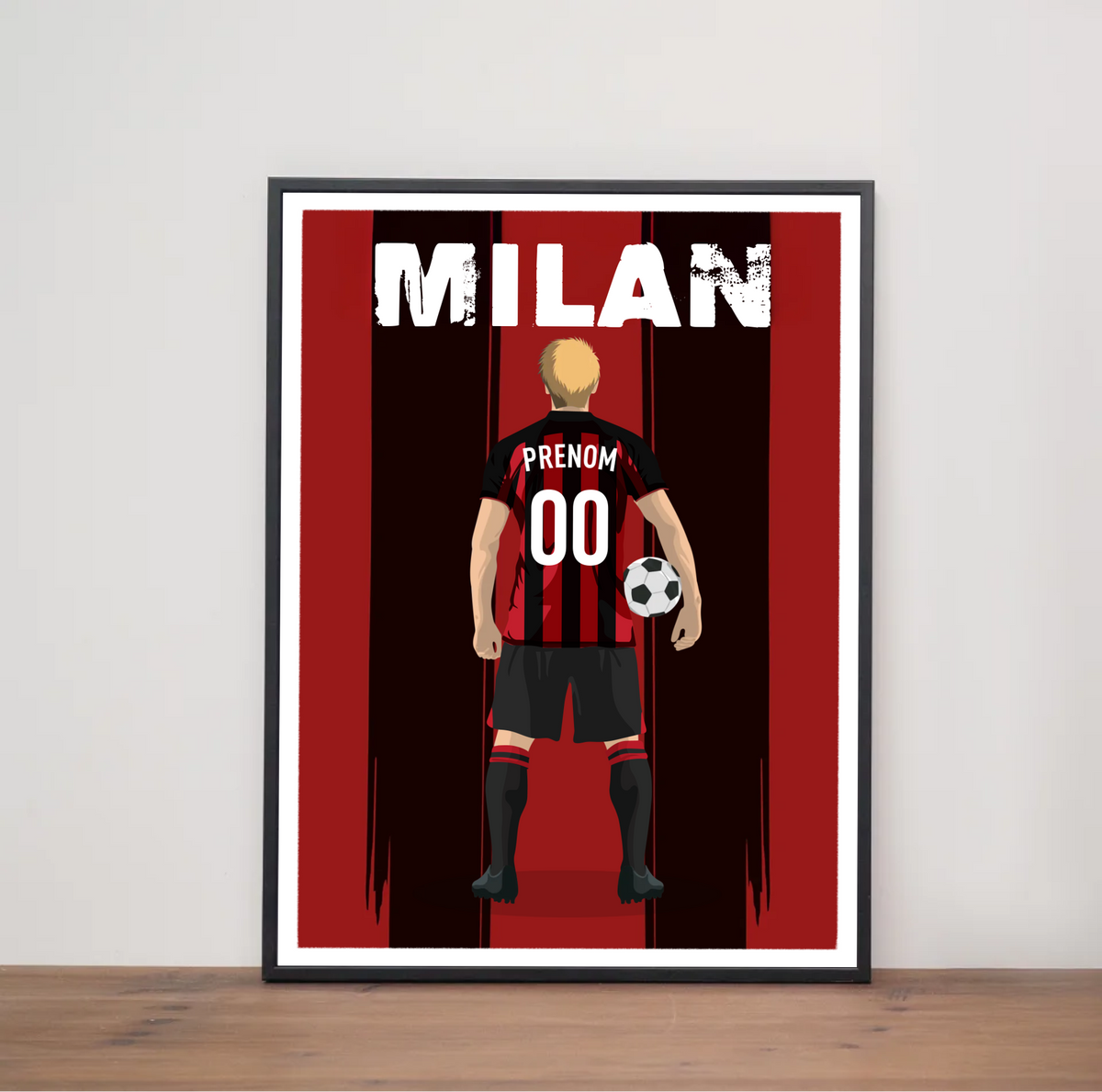Affiche Foot Milan - Adulte Personnalisé