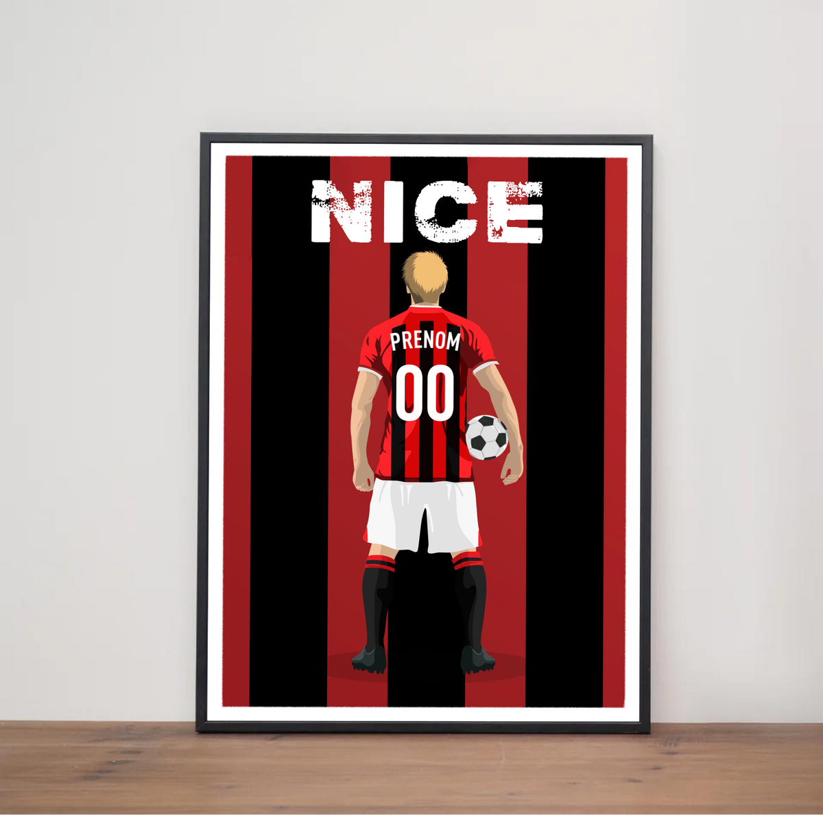 Affiche Foot Nice - Adulte Personnalisé