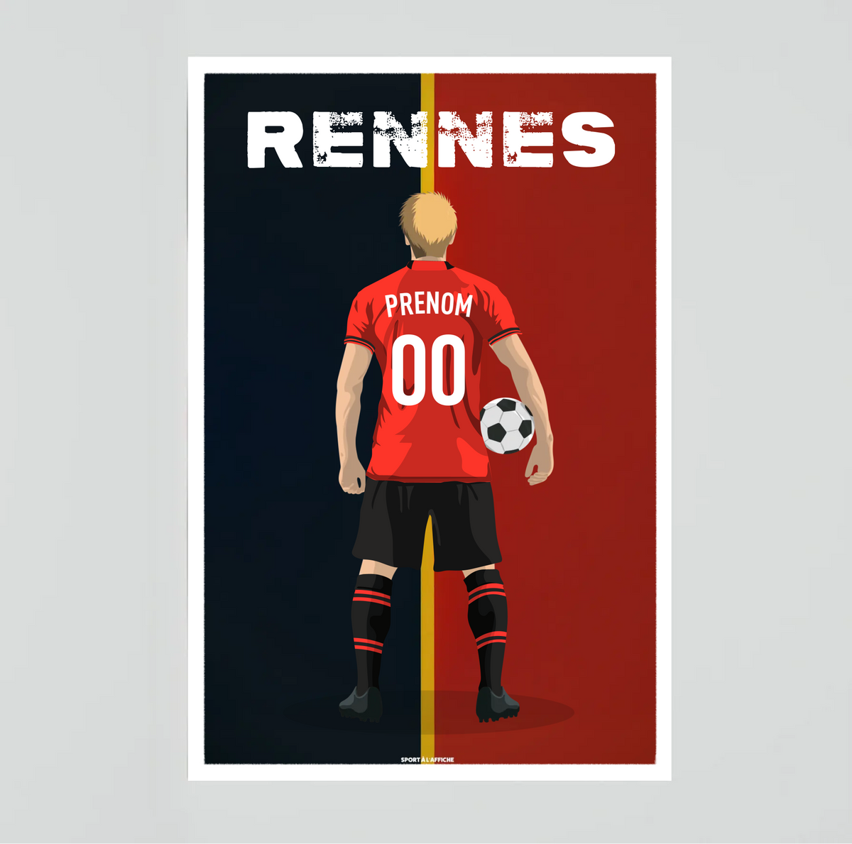 Affiche Foot Rennes - Adulte Personnalisé