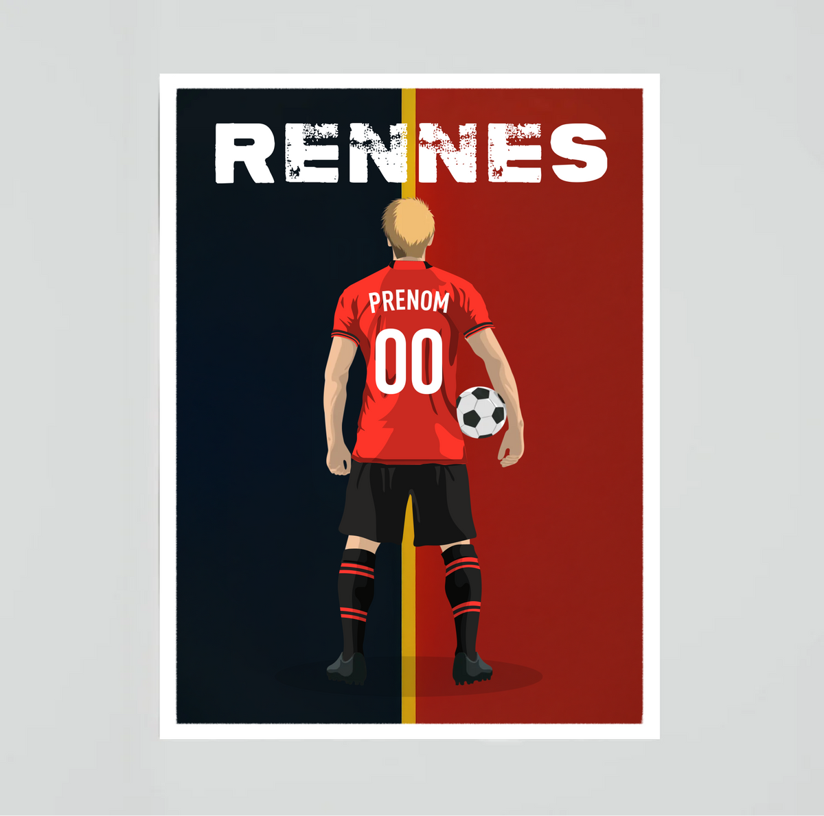 Affiche Foot Rennes - Adulte Personnalisé