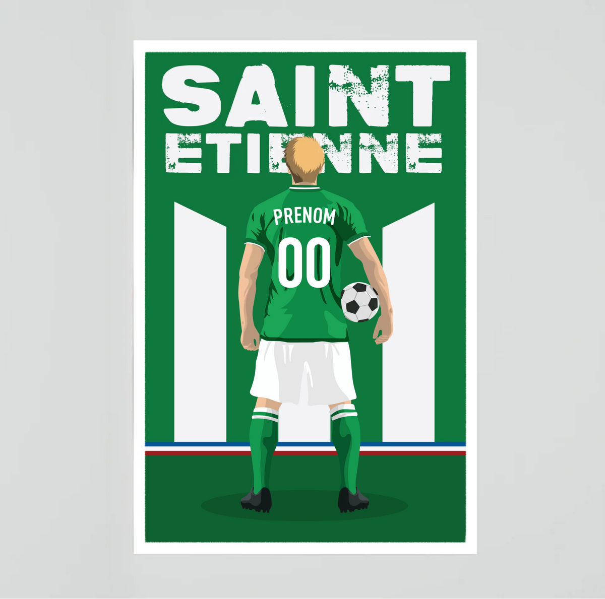 Affiche Foot Saint-Etienne - Adulte Personnalisé