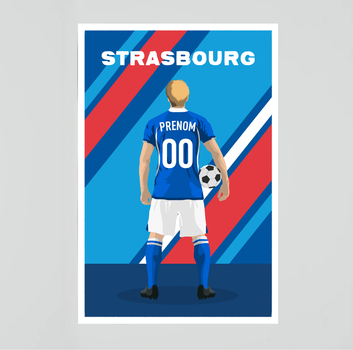 Affiche Foot Strasbourg - Adulte Personnalisé