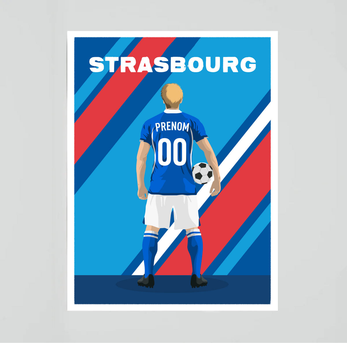 Affiche Foot Strasbourg - Adulte Personnalisé
