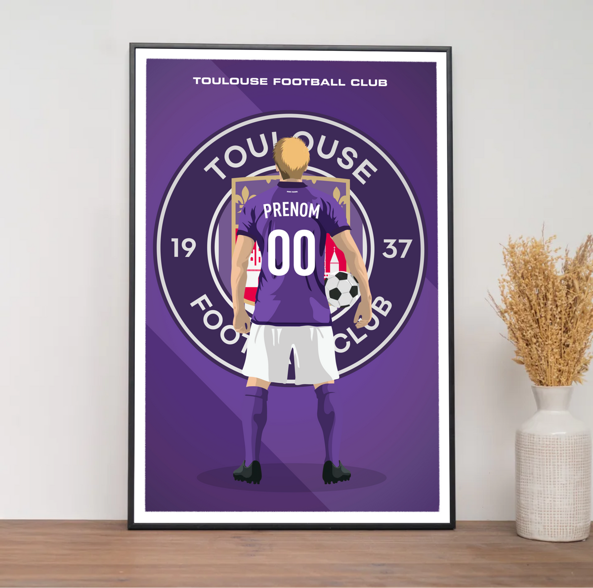 Affiche Foot Toulouse - Adulte Personnalisé