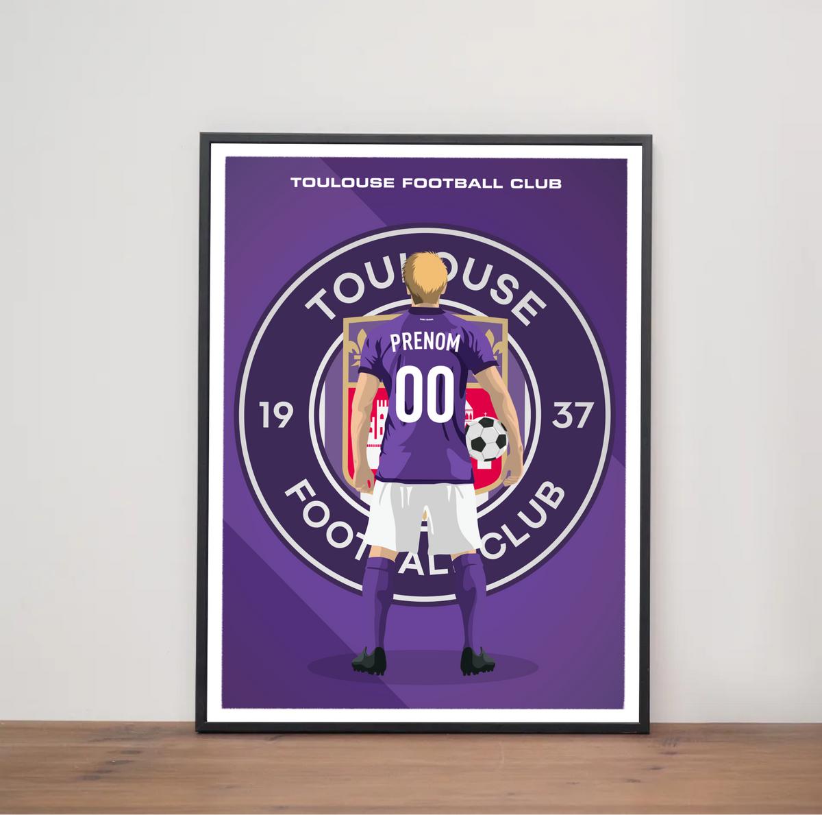 Affiche Foot Toulouse - Adulte Personnalisé