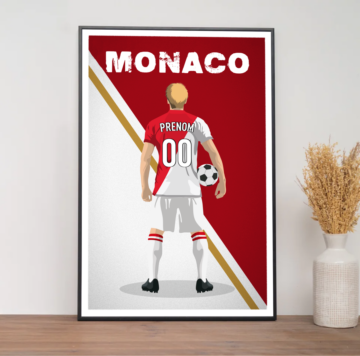 Affiche Foot Monaco - Adulte Personnalisé