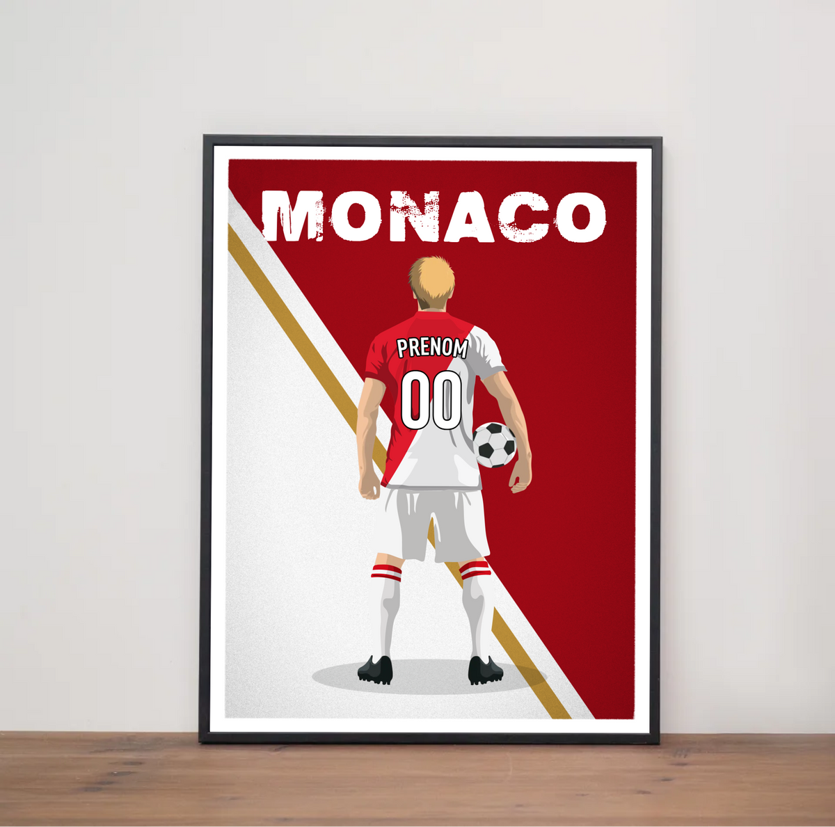 Affiche Foot Monaco - Adulte Personnalisé