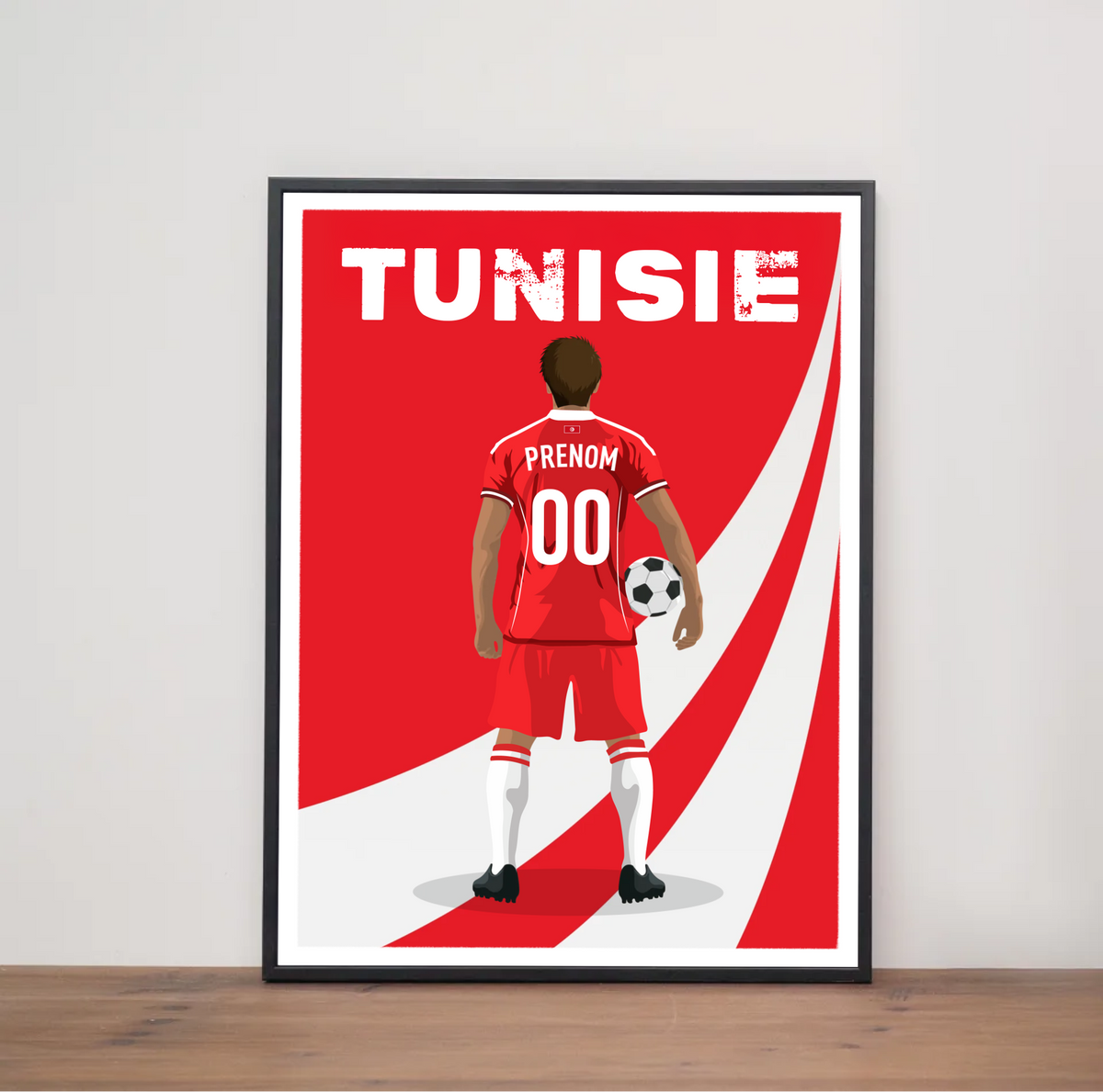 Affiche Foot Tunisie - Adulte Personnalisé