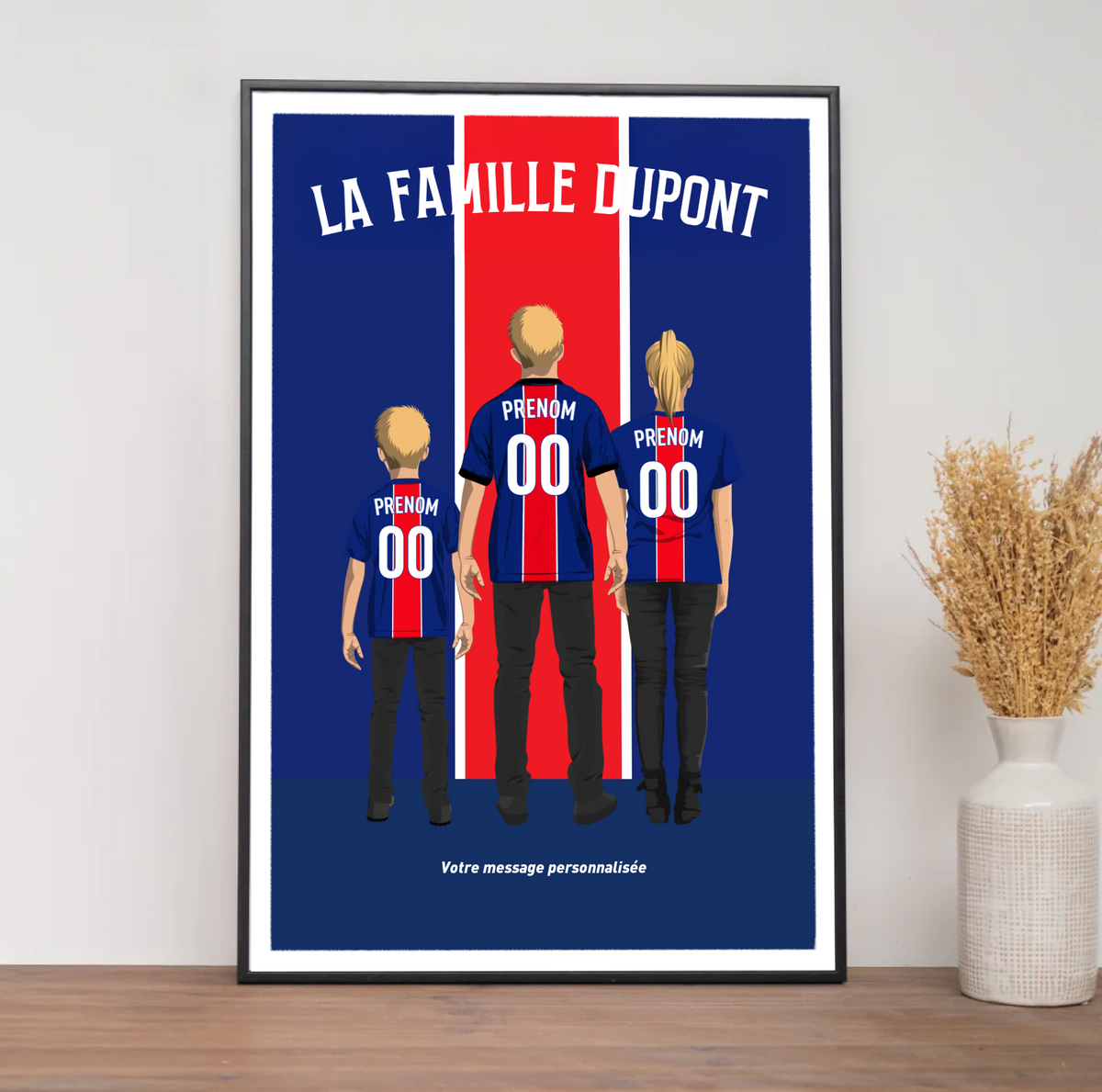 Affiche Foot Paris - Famille Personnalisée
