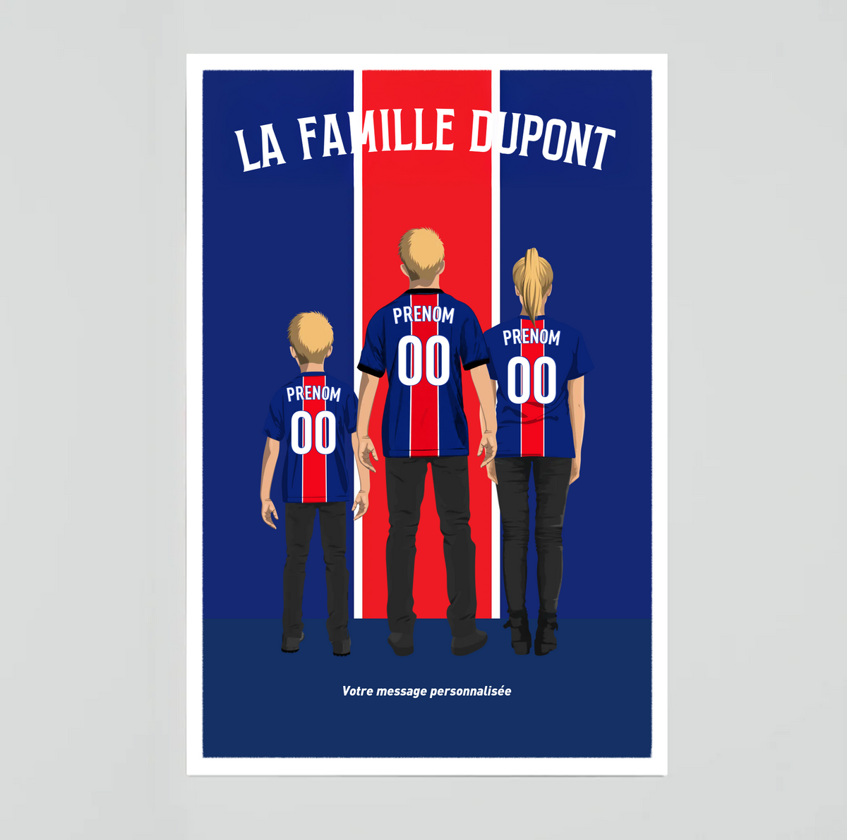 Affiche Foot Paris - Famille Personnalisée