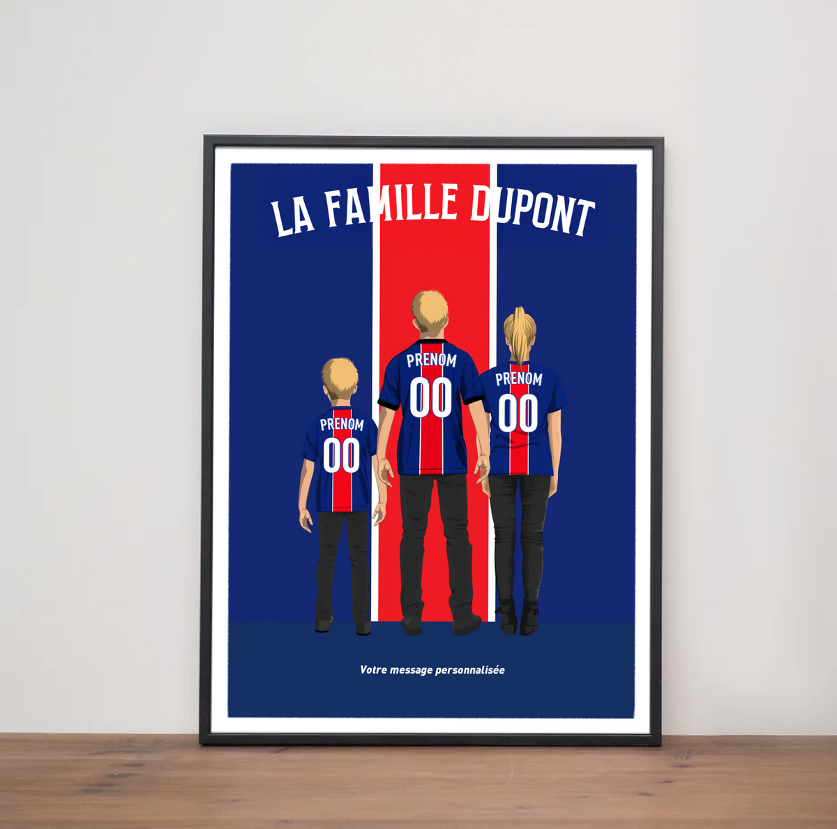 Affiche Foot Paris - Famille Personnalisée