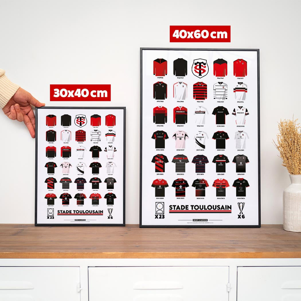 Affiche Stade Toulousain - Maillots Historiques