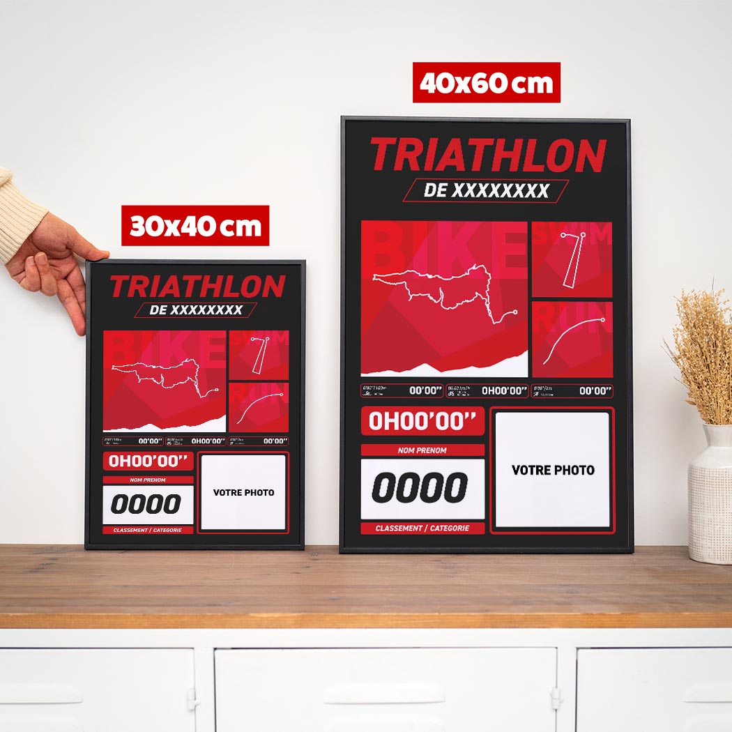 Affiche Triathlon Personnalisé - Votre course sur mesure