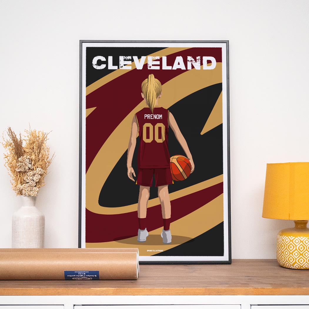 Affiche Basket Cleveland - Enfant Personnalisé