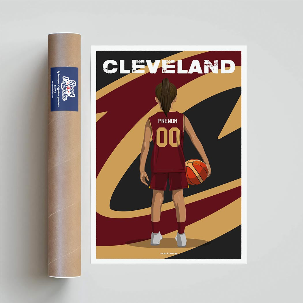 Affiche Basket Cleveland - Enfant Personnalisé