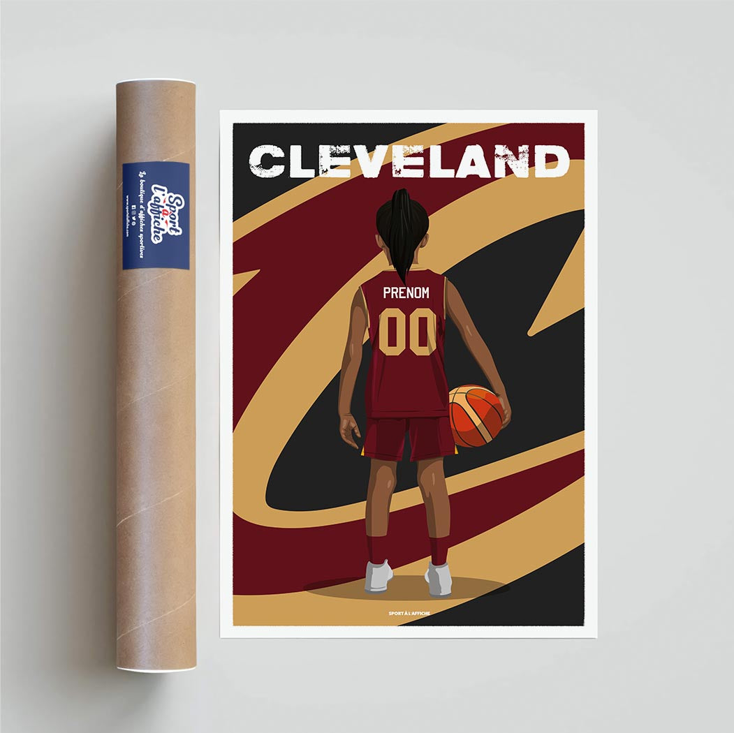 Affiche Basket Cleveland - Enfant Personnalisé