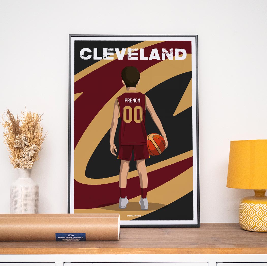 Affiche Basket Cleveland - Enfant Personnalisé