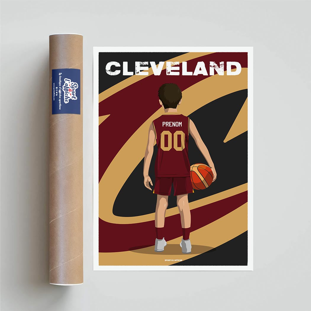 Affiche Basket Cleveland - Enfant Personnalisé