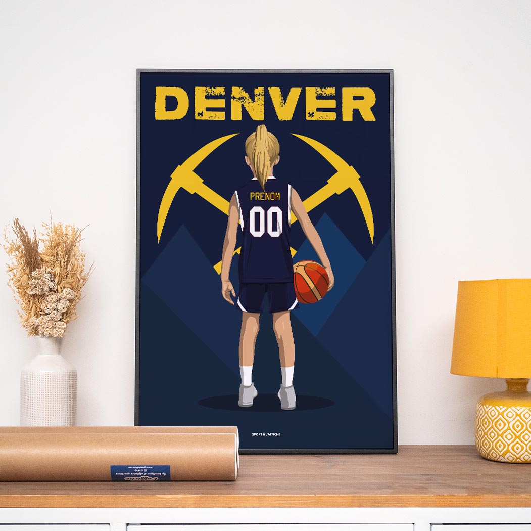 Affiche Basket Denver - Enfant Personnalisé