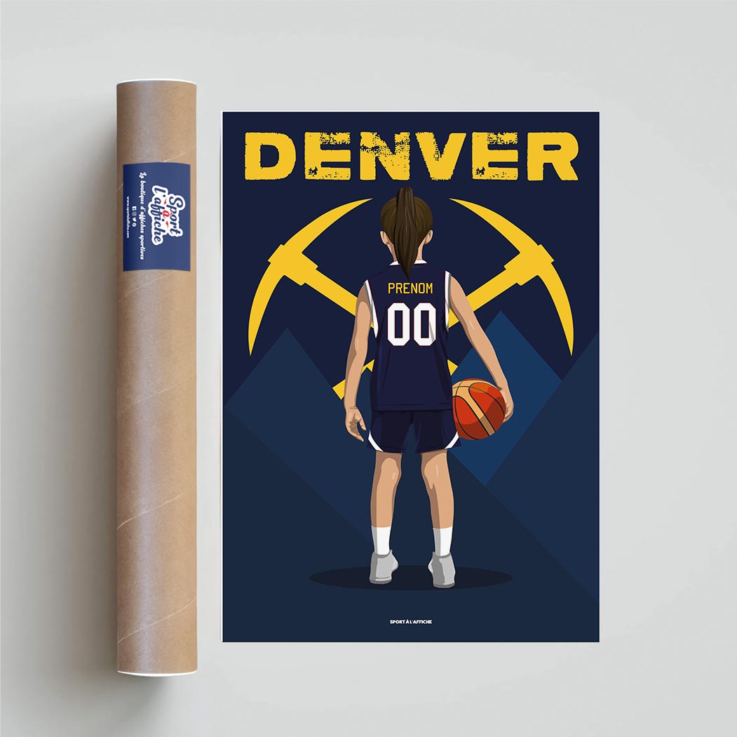 Affiche Basket Denver - Enfant Personnalisé