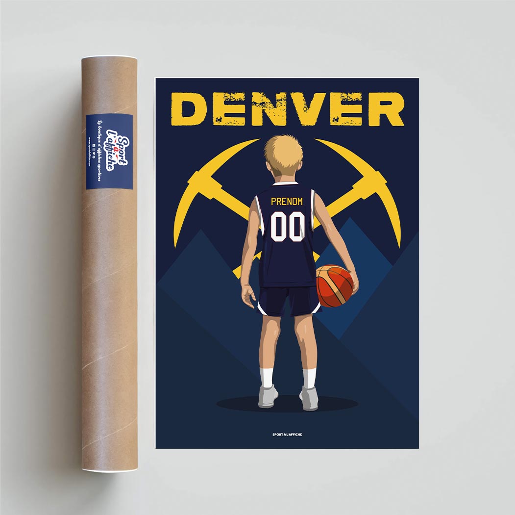 Affiche Basket Denver - Enfant Personnalisé