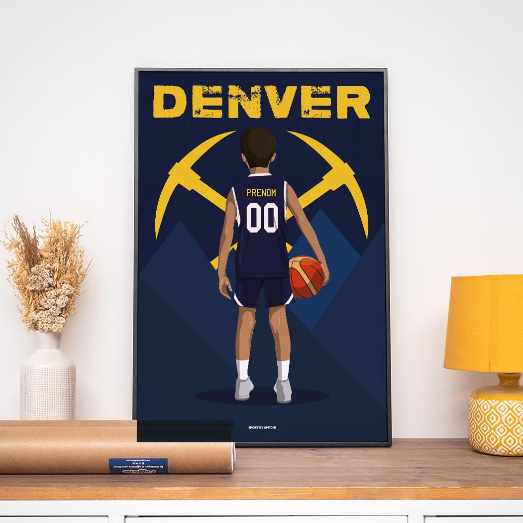 Affiche Basket Denver - Enfant Personnalisé