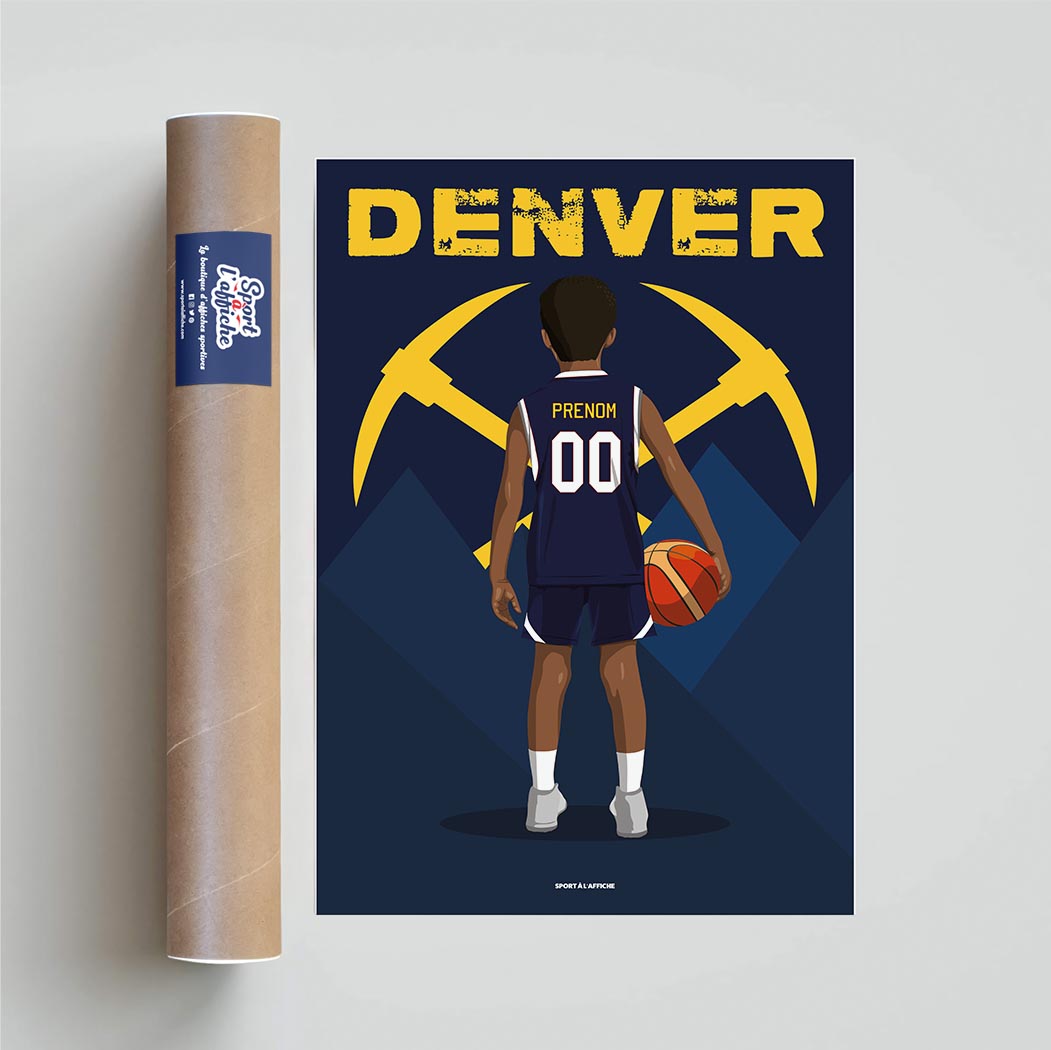 Affiche Basket Denver - Enfant Personnalisé