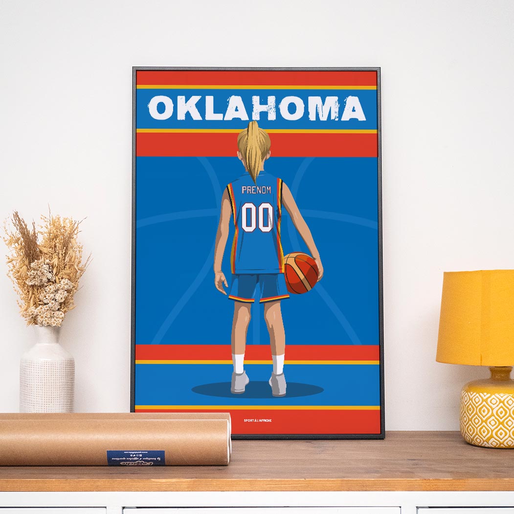 Affiche Basket Oklahoma - Enfant Personnalisé