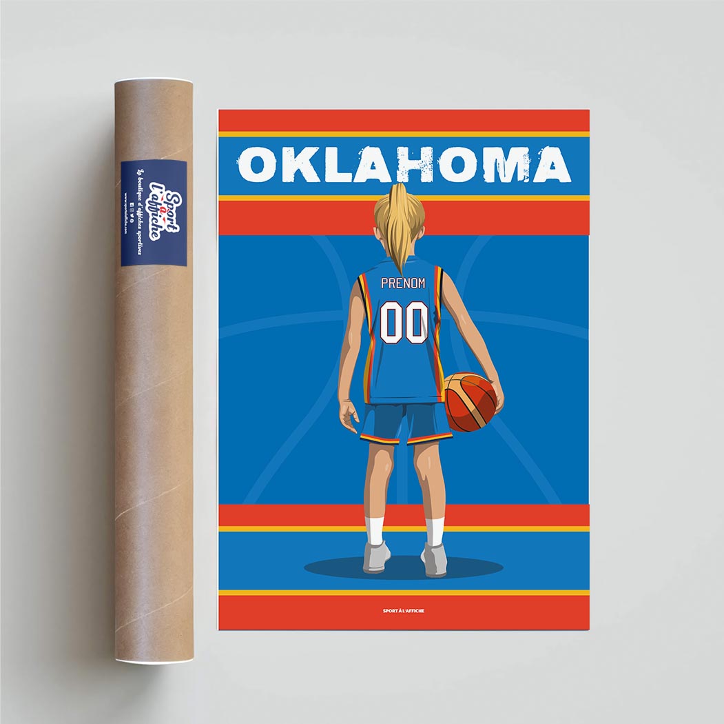 Affiche Basket Oklahoma - Enfant Personnalisé