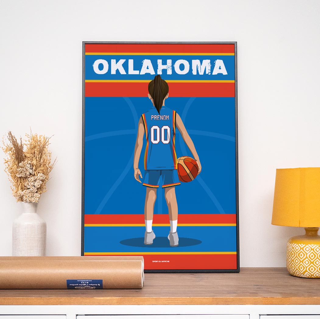 Affiche Basket Oklahoma - Enfant Personnalisé