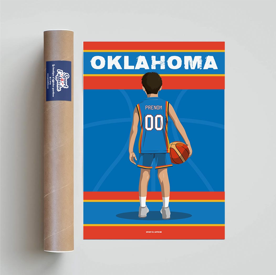 Affiche Basket Oklahoma - Enfant Personnalisé