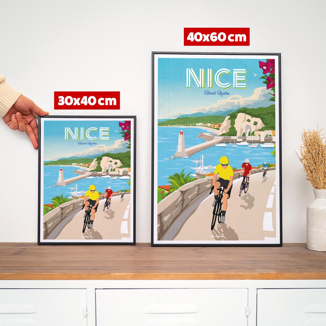 Affiche Cyclisme - Nice French Riviera