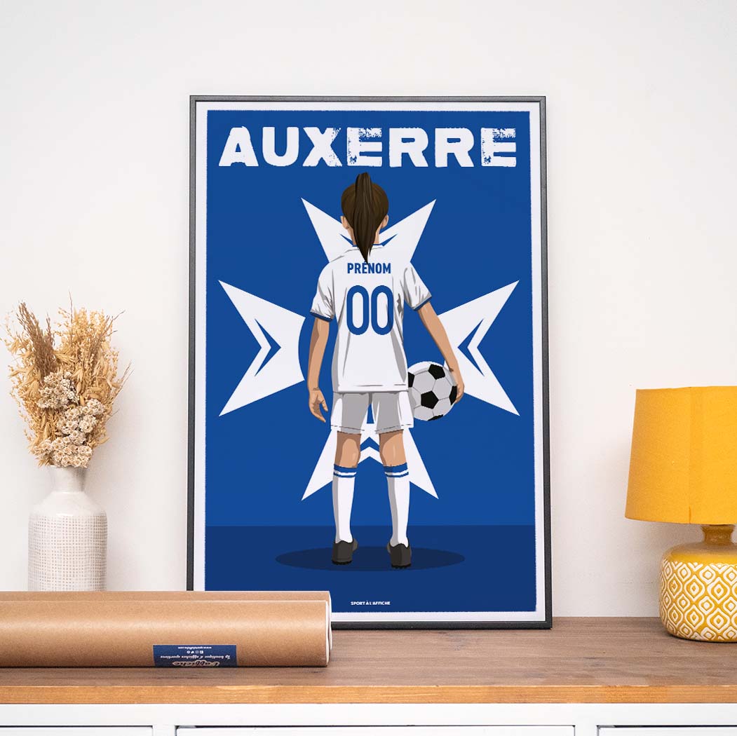 Affiche Foot Auxerre - Enfant Personnalisé