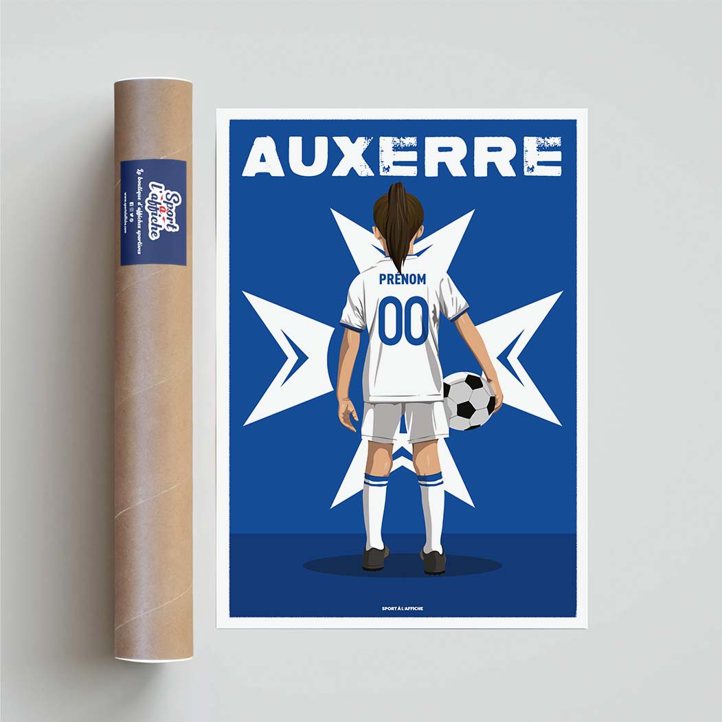 Affiche Foot Auxerre - Enfant Personnalisé