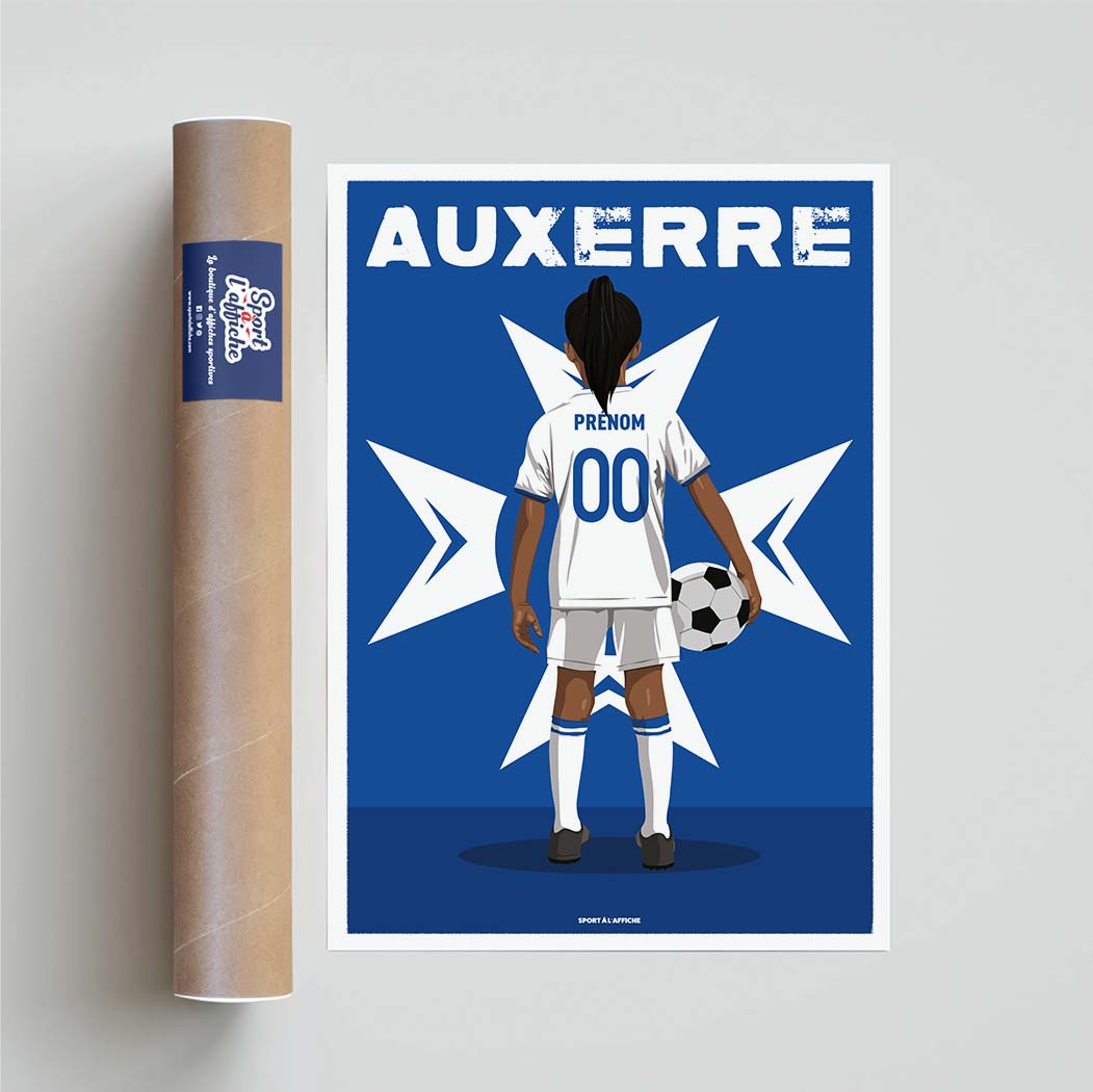 Affiche Foot Auxerre - Enfant Personnalisé