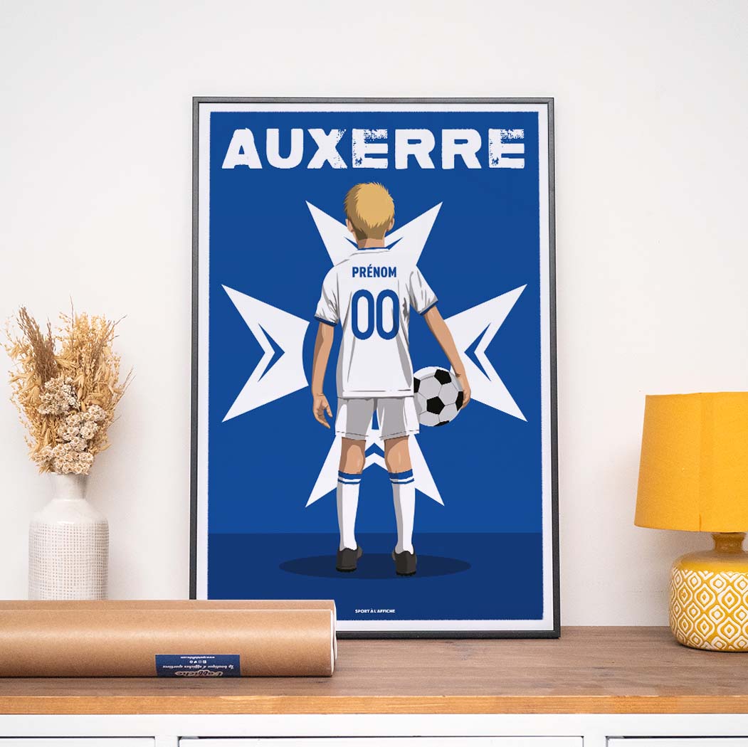 Affiche Foot Auxerre - Enfant Personnalisé