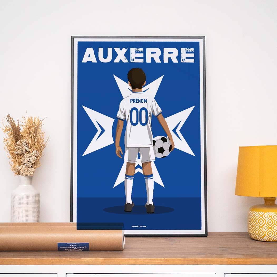 Affiche Foot Auxerre - Enfant Personnalisé