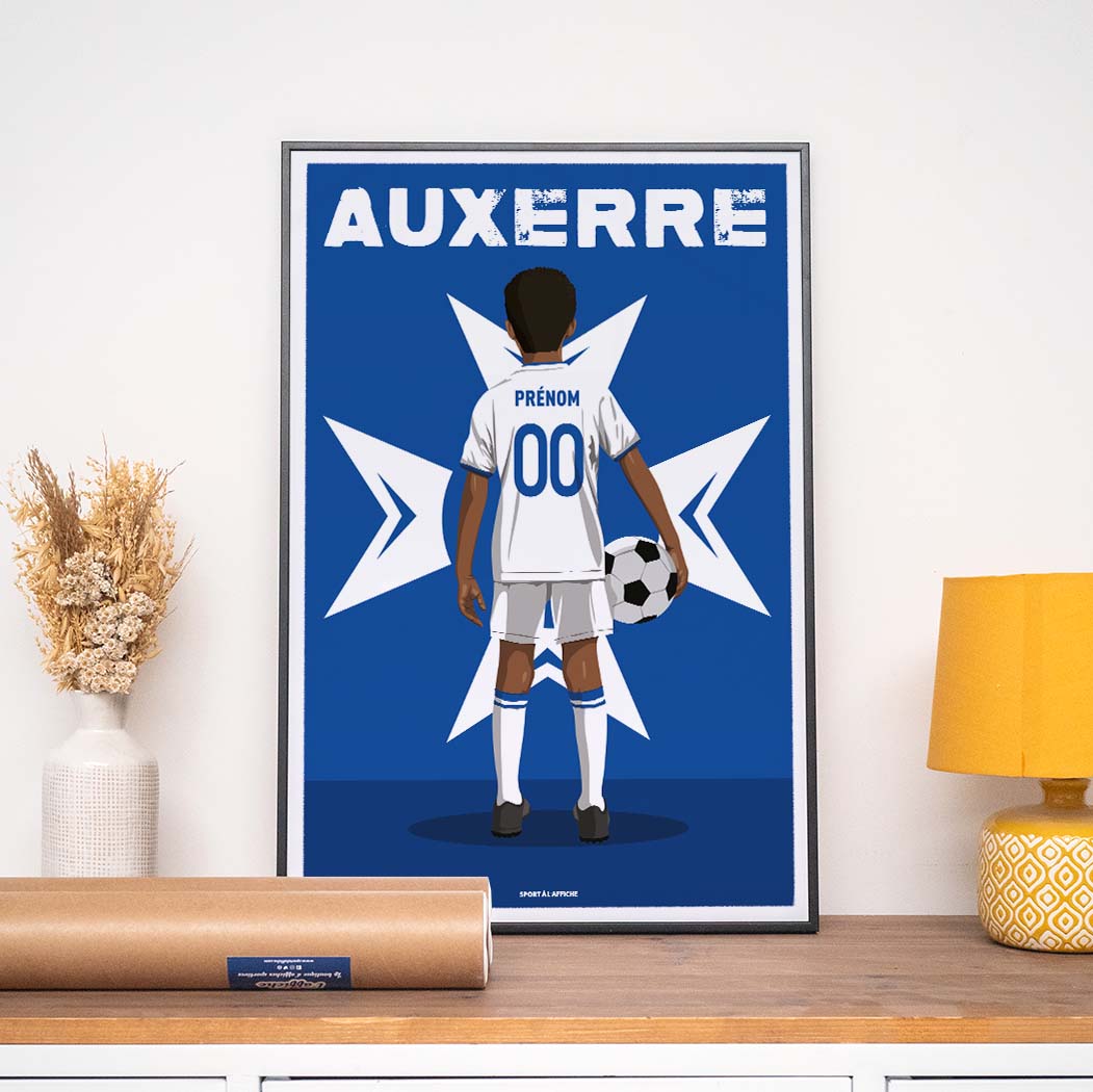 Affiche Foot Auxerre - Enfant Personnalisé