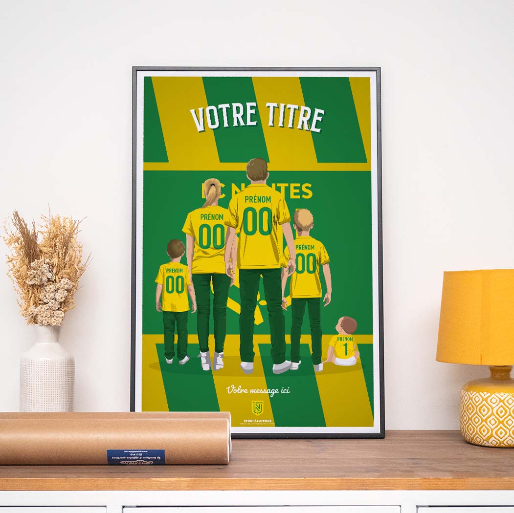 Affiche FC Nantes - Famille Personnalisée