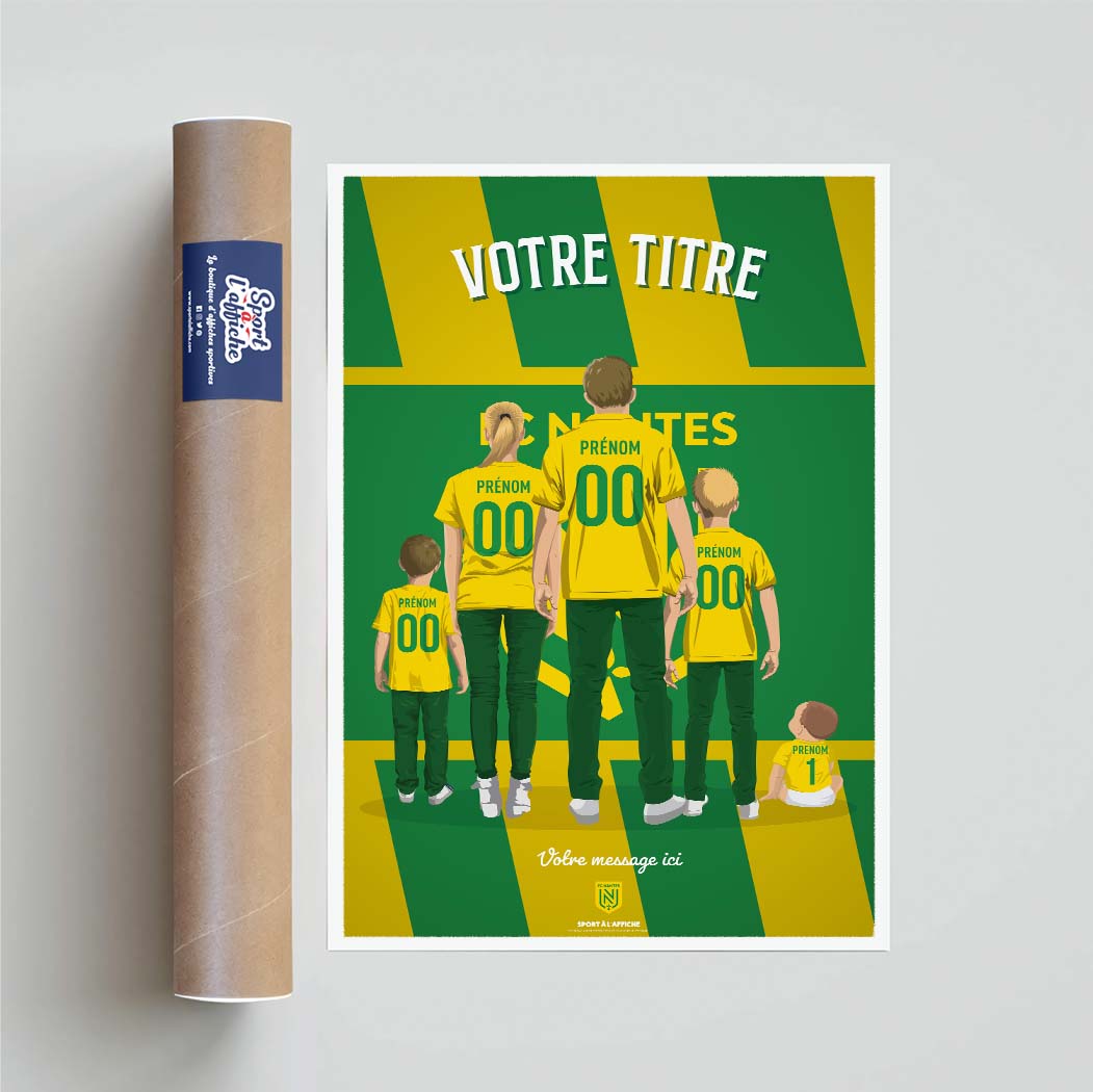 Affiche FC Nantes - Famille Personnalisée