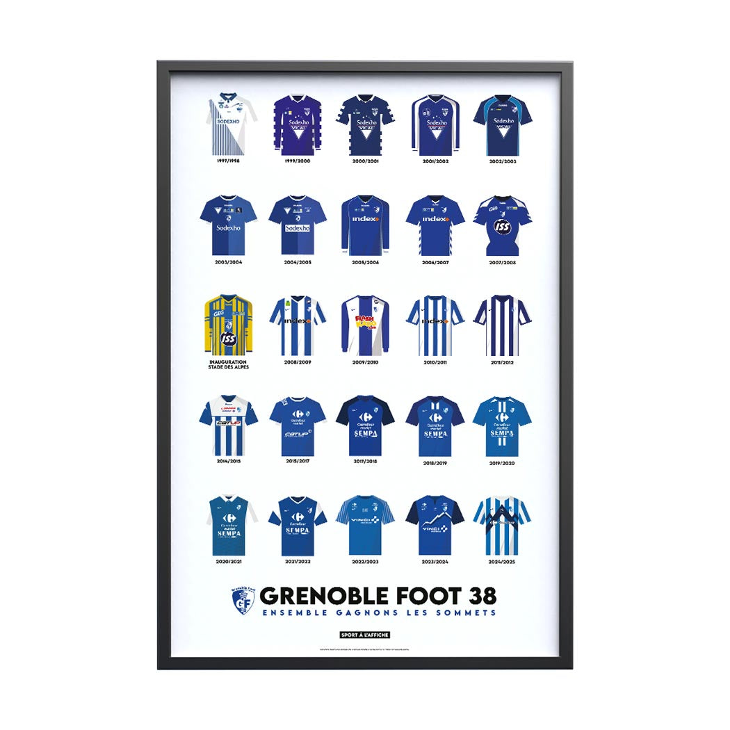 Affiche GF 38 - Maillots Historiques