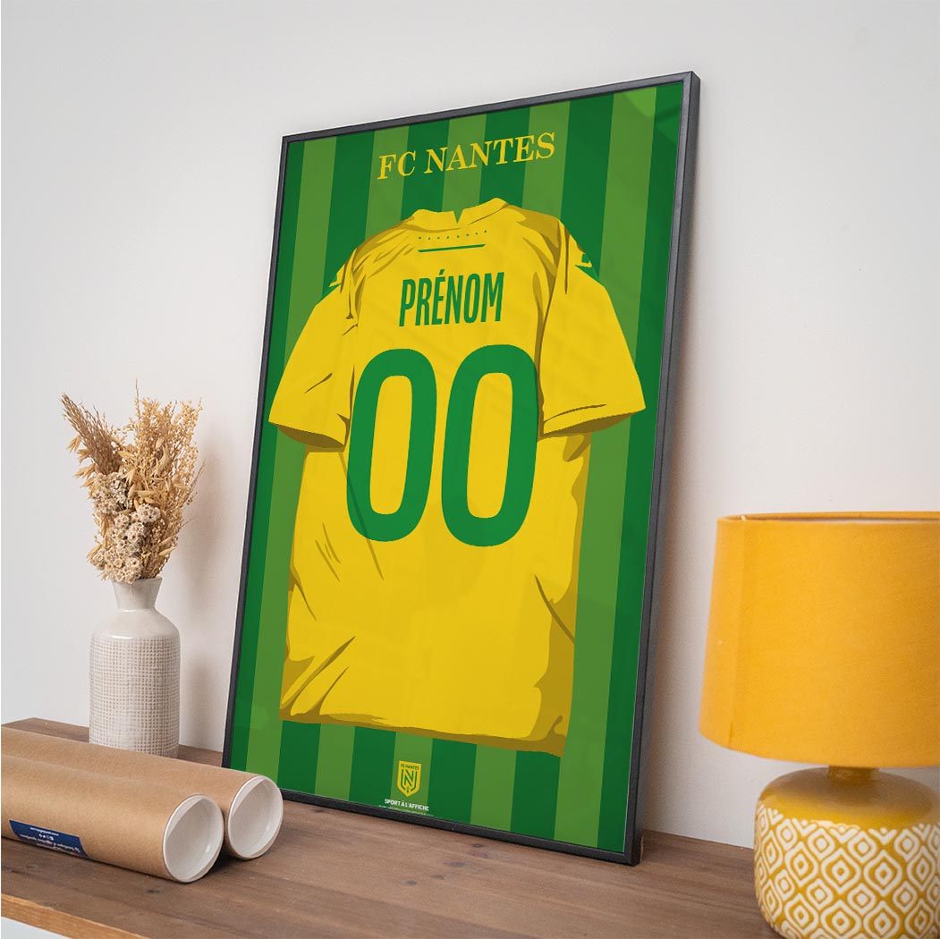 Affiche FC Nantes - Maillot Personnalisé